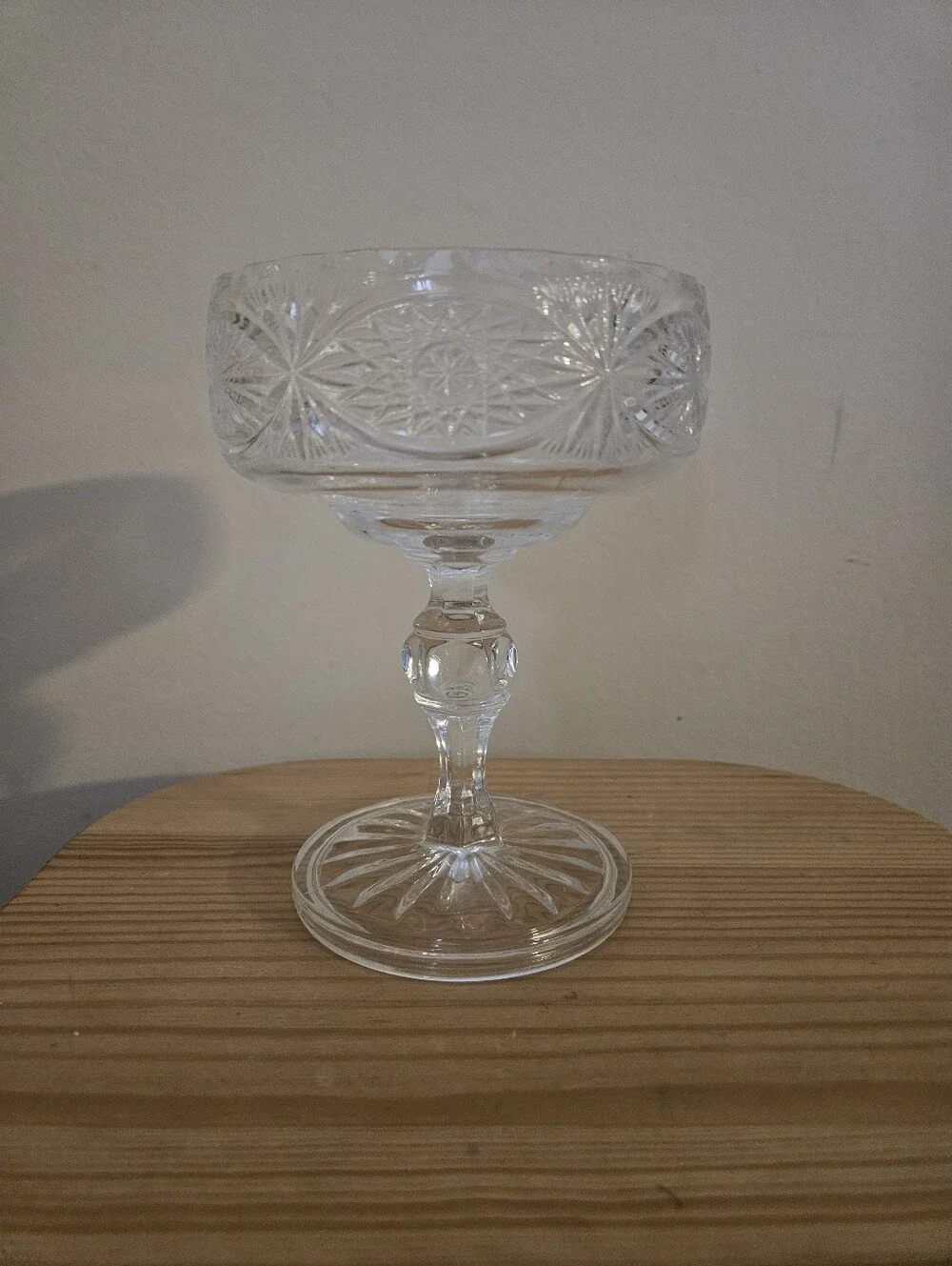 Clear Cut Glass Compote Dessert Bowl - Elegant Home Dining